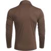 imageCOOFANDY Mens Casual Slim Fit Turtleneck T Shirts Lightweight Basic Cotton PulloversBrown