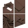 imageCOOFANDY Mens Casual Slim Fit Turtleneck T Shirts Lightweight Basic Cotton PulloversBrown