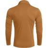 imageCOOFANDY Mens Casual Slim Fit Turtleneck T Shirts Lightweight Basic Cotton PulloversCaramel