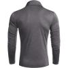 imageCOOFANDY Mens Casual Slim Fit Turtleneck T Shirts Lightweight Basic Cotton PulloversDark Grey