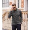 imageCOOFANDY Mens Casual Slim Fit Turtleneck T Shirts Lightweight Basic Cotton PulloversDark Grey