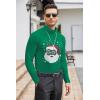 imageCOOFANDY Mens Casual Slim Fit Turtleneck T Shirts Lightweight Basic Cotton PulloversGreen Santa Claus