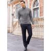 imageCOOFANDY Mens Casual Slim Fit Turtleneck T Shirts Lightweight Basic Cotton PulloversGrey