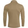 imageCOOFANDY Mens Casual Slim Fit Turtleneck T Shirts Lightweight Basic Cotton PulloversKhaki