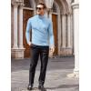 imageCOOFANDY Mens Casual Slim Fit Turtleneck T Shirts Lightweight Basic Cotton PulloversLight Blue