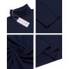 imageCOOFANDY Mens Casual Slim Fit Turtleneck T Shirts Lightweight Basic Cotton PulloversNavy Blue