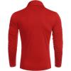 imageCOOFANDY Mens Casual Slim Fit Turtleneck T Shirts Lightweight Basic Cotton PulloversRed