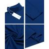 imageCOOFANDY Mens Casual Slim Fit Turtleneck T Shirts Lightweight Basic Cotton PulloversRoyal Blue