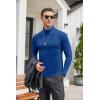 imageCOOFANDY Mens Casual Slim Fit Turtleneck T Shirts Lightweight Basic Cotton PulloversRoyal Blue