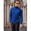 imageCOOFANDY Mens Casual Slim Fit Turtleneck T Shirts Lightweight Basic Cotton PulloversRoyal Blue