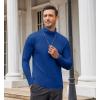 imageCOOFANDY Mens Casual Slim Fit Turtleneck T Shirts Lightweight Basic Cotton PulloversRoyal Blue