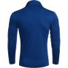 imageCOOFANDY Mens Casual Slim Fit Turtleneck T Shirts Lightweight Basic Cotton PulloversRoyal Blue