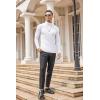 imageCOOFANDY Mens Casual Slim Fit Turtleneck T Shirts Lightweight Basic Cotton PulloversWhite