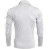 imageCOOFANDY Mens Casual Slim Fit Turtleneck T Shirts Lightweight Basic Cotton PulloversWhite