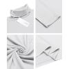 imageCOOFANDY Mens Casual Slim Fit Turtleneck T Shirts Lightweight Basic Cotton PulloversWhite
