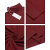 imageCOOFANDY Mens Casual Slim Fit Turtleneck T Shirts Lightweight Basic Cotton PulloversWine Red