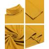 imageCOOFANDY Mens Casual Slim Fit Turtleneck T Shirts Lightweight Basic Cotton PulloversYellow