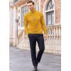 imageCOOFANDY Mens Casual Slim Fit Turtleneck T Shirts Lightweight Basic Cotton PulloversYellow