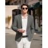 imageCOOFANDY Mens Casual Sport Coat Blazer Two Buttons Knit Lightweight Suit JacketsDark Grey
