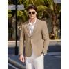 imageCOOFANDY Mens Casual Sport Coat Blazer Two Buttons Knit Lightweight Suit JacketsKhaki