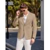 imageCOOFANDY Mens Casual Sport Coat Blazer Two Buttons Knit Lightweight Suit JacketsKhaki