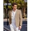 imageCOOFANDY Mens Casual Sport Coat Blazer Two Buttons Knit Lightweight Suit JacketsKhaki