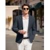 imageCOOFANDY Mens Casual Sport Coat Blazer Two Buttons Knit Lightweight Suit JacketsNavy