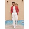 imageCOOFANDY Mens Casual Sport Coat Lightweight Two Button Blazer Slim Fit Business JacketsDeep Red