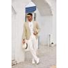 imageCOOFANDY Mens Casual Sport Coat Lightweight Two Button Blazer Slim Fit Business JacketsKhaki
