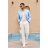 imageCOOFANDY Mens Casual Sport Coat Lightweight Two Button Blazer Slim Fit Business JacketsLight Blue