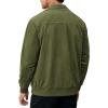 imageCOOFANDY Mens Casual Suede Bomber Jacket Lightweight Full Zip Up Jackets Vintage Faux Leather JacketArmy Green