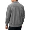 imageCOOFANDY Mens Casual Suede Bomber Jacket Lightweight Full Zip Up Jackets Vintage Faux Leather JacketDark Grey