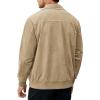 imageCOOFANDY Mens Casual Suede Bomber Jacket Lightweight Full Zip Up Jackets Vintage Faux Leather JacketKhaki