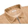 imageCOOFANDY Mens Casual Suede Bomber Jacket Lightweight Full Zip Up Jackets Vintage Faux Leather JacketLight Tan
