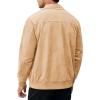 imageCOOFANDY Mens Casual Suede Bomber Jacket Lightweight Full Zip Up Jackets Vintage Faux Leather JacketLight Tan