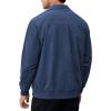 imageCOOFANDY Mens Casual Suede Bomber Jacket Lightweight Full Zip Up Jackets Vintage Faux Leather JacketNavy Blue