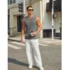 imageCOOFANDY Mens Casual Tank Tops Knit Sleeveless Shirt Summer Beach Tank Shirt Breathable Muscle T ShirtsDark Grey