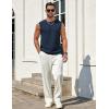 imageCOOFANDY Mens Casual Tank Tops Knit Sleeveless Shirt Summer Beach Tank Shirt Breathable Muscle T ShirtsNavy Blue