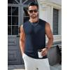 imageCOOFANDY Mens Casual Tank Tops Knit Sleeveless Shirt Summer Beach Tank Shirt Breathable Muscle T ShirtsNavy Blue