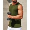 imageCOOFANDY Mens Casual Tank Tops Moisture Wicking Muscle Sleeveless Shirts Soft Bamboo Viscose Tank Shirt 2 PackBlackArmy Green