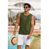 imageCOOFANDY Mens Casual Tank Tops Moisture Wicking Muscle Sleeveless Shirts Soft Bamboo Viscose Tank Shirt 2 PackBlackArmy Green