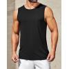 imageCOOFANDY Mens Casual Tank Tops Moisture Wicking Muscle Sleeveless Shirts Soft Bamboo Viscose Tank Shirt 2 PackBlackArmy Green