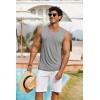 imageCOOFANDY Mens Casual Tank Tops Moisture Wicking Muscle Sleeveless Shirts Soft Bamboo Viscose Tank Shirt 2 PackBlackGrey