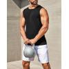 imageCOOFANDY Mens Casual Tank Tops Moisture Wicking Muscle Sleeveless Shirts Soft Bamboo Viscose Tank Shirt 2 PackBlackWine Red