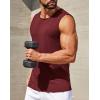 imageCOOFANDY Mens Casual Tank Tops Moisture Wicking Muscle Sleeveless Shirts Soft Bamboo Viscose Tank Shirt 2 PackBlackWine Red