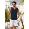 imageCOOFANDY Mens Casual Tank Tops Moisture Wicking Muscle Sleeveless Shirts Soft Bamboo Viscose Tank Shirt 2 PackBlueNavy Blue