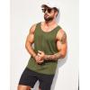imageCOOFANDY Mens Casual Tank Tops Sleeveless Beach Muscle T Shirts Summer Fashion Tank ShirtArmy Green
