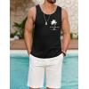 imageCOOFANDY Mens Casual Tank Tops Sleeveless Beach Muscle T Shirts Summer Fashion Tank ShirtBlackpalm Tree02