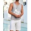 imageCOOFANDY Mens Casual Tank Tops Sleeveless Beach Muscle T Shirts Summer Fashion Tank ShirtLight Greypalm Tree01