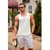 imageCOOFANDY Mens Casual Tank Tops Sleeveless Beach Muscle T Shirts Summer Fashion Tank ShirtWhite
